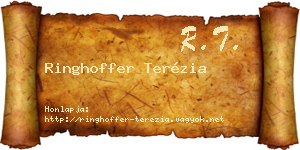 Ringhoffer Terézia névjegykártya